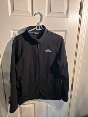 The North Face Black Fleece Jacket with Embroidered Logo